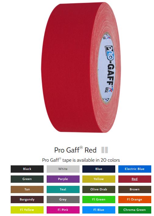 Pro Gaff  2x55yds  RED ProTAPES  001G255MRED For Sale