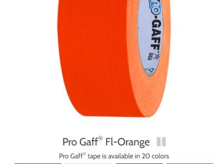 Pro Gaff  2x55yds  FLUORESCENT Orange ProTAPES  001G255FLORA For Cheap