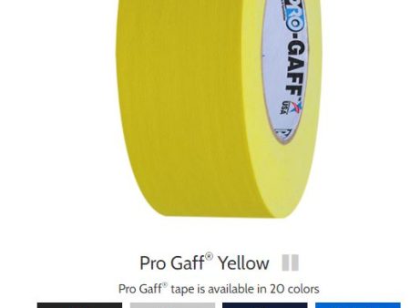 Pro Gaff  2x55yds  YELLOW ProTAPES  001G255MYEL For Discount