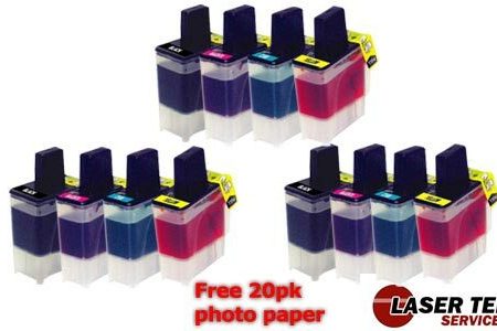 12 Pack Brother LC-41 BCYM Compatible Ink Cartridge | Laser Tek Services Online