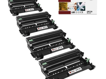 4 Pack Brother DR-720 Black Compatible Drum Unit | Laser Tek Services Discount