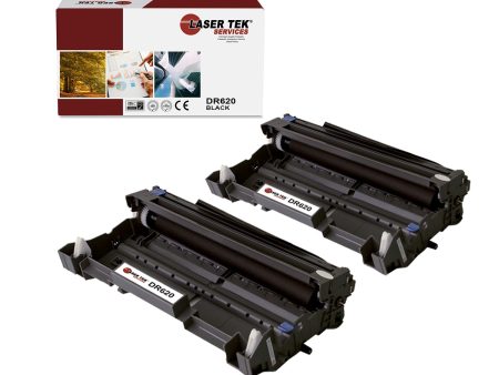 2 Pack Brother DR-620 Black Compatible Drum Unit | Laser Tek Services Online now