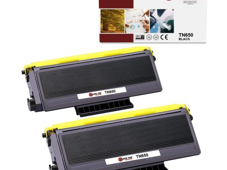 2 Pack Brother TN-650 Black Compatible Toner Cartridge | Laser Tek Services Online Hot Sale