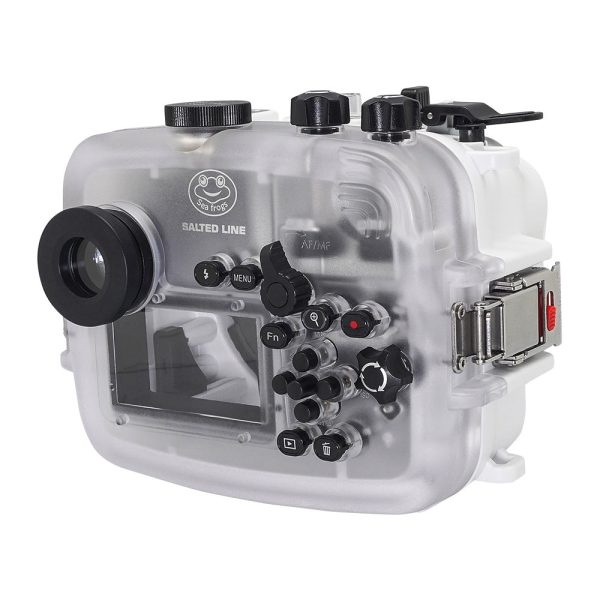 SeaFrogs 60M 195FT Waterproof housing for Sony A6xxx series Salted Line with pistol grip (White)   GEN 3 Online Hot Sale