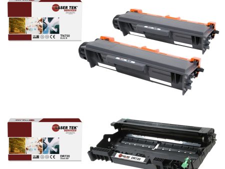 3 Pack Brother TN750 DR720 Compatible Toner and Drum Unit | Laser Tek Services on Sale