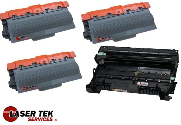 4 Pack Brother TN750 DR720 Compatible Toner and Drum Unit | Laser Tek Services For Sale