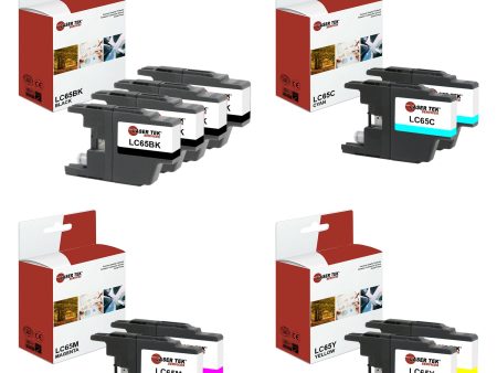 10 Pack Brother LC-65 BCYM Compatible Ink Cartridge | Laser Tek Services For Cheap