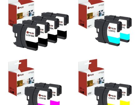 10 Pack Brother LC-61 BCYM Compatible Ink Cartridge | Laser Tek Services Sale