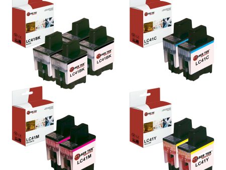 10 Pack Brother LC-41 BCYM Compatible Ink Cartridge | Laser Tek Services Fashion