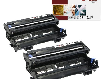 2 Pack Brother DR-400  Black Compatible Drum Unit | Laser Tek Services Cheap