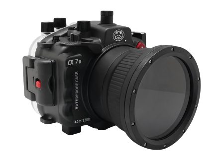 Sony A7 II NG V.2 Series 40M 130FT Underwater camera housing (Standard port) Black Fashion